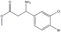 METHYL 3-AMINO-3-(4-BROMO-3-CHLOROPHENYL)PROPANOATE Structure