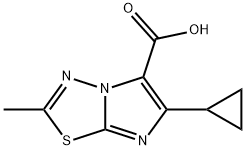 6-Cyclopropyl-2-methylimidazo[2,1-b][1,3,4]thiadiazole-5-carboxylic acid Structure