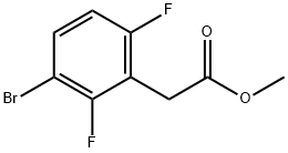 Methyl 3-bromo-2,6-difluorophenylacetate Structure