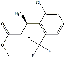 METHYL (3R)-3-AMINO-3-[2-CHLORO-6-(TRIFLUOROMETHYL)PHENYL]PROPANOATE 구조식 이미지