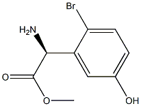 METHYL (2S)-2-AMINO-2-(2-BROMO-5-HYDROXYPHENYL)ACETATE 구조식 이미지