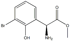 METHYL (2S)-2-AMINO-2-(3-BROMO-2-HYDROXYPHENYL)ACETATE 구조식 이미지