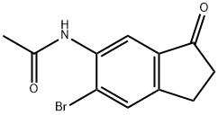 Acetamide, N-(6-bromo-2,3-dihydro-3-oxo-1H-inden-5-yl)- Structure