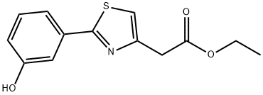 ethyl 2-(2-(3-hydroxyphenyl)thiazol-4-yl)acetate 구조식 이미지