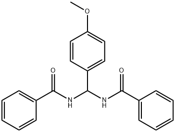 N-[(benzoylamino)(4-methoxyphenyl)methyl]benzamide 구조식 이미지