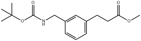 methyl 3-(3-tert-butyloxycarbonylaminomethylphenyl)propionate Structure