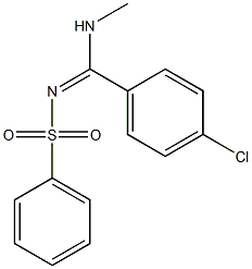 N-[(4-chlorophenyl)(methylamino)methylene]benzenesulfonamide Structure