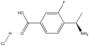 4-((1R)-1-AMINOETHYL)-3-FLUOROBENZOIC ACID HYDROCHLORIDE 구조식 이미지