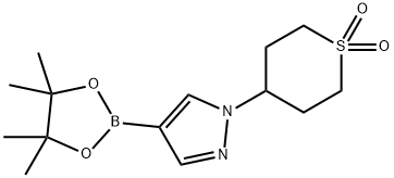 4-(4-(4,4,5,5-tetramethyl-1,3,2-dioxaborolan-2-yl)-1H-pyrazol-1-yl)tetrahydro-2H-thiopyran 1,1-dioxide 구조식 이미지