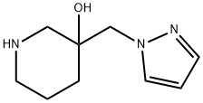 3-(1H-Pyrazol-1-ylmethyl)-3-piperidinol Structure