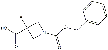 1-[(benzyloxy)carbonyl]-3-fluoroazetidine-3-carboxylic acid Structure