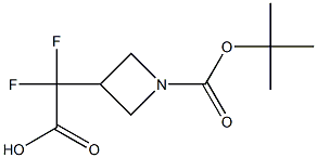 3-(Carboxy-difluoro-methyl)-azetidine-1-carboxylic acid tert-butyl ester Structure