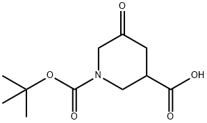 1-(tert-butoxycarbonyl)-5-oxopiperidine-3-carboxylic acid Structure