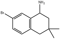 7-bromo-3,3-dimethyl-1,2,3,4-tetrahydronaphthalen-1-amine Structure