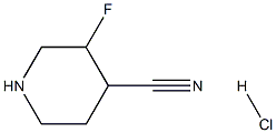 3-fluoropiperidine-4-carbonitrile hydrochloride Structure