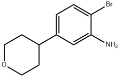 2-bromo-5-(tetrahydro-2H-pyran-4-yl)aniline 구조식 이미지