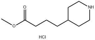 4-Piperidinebutanoic acid, methyl ester, hydrochloride 구조식 이미지