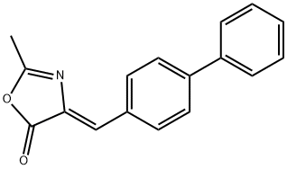 (Z)-4-([1,1'-biphenyl]-4-ylmethylene)-2-methyloxazol-5(4H)-one Structure