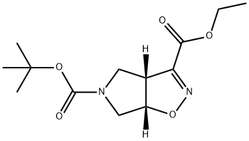 Cis-5-Tert-Butyl3-Ethyl6,6A-Dihydro-3Ah-Pyrrolo[3,4-D]Isoxazole-3,5(4H)-Dicarboxylate* 구조식 이미지