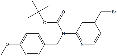 (4-Bromomethyl-pyridin-2-yl)-(4-methoxy-benzyl)-carbamic acid tert-butyl ester Structure