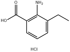 2-amino-3-ethylbenzoic acid HCl Structure