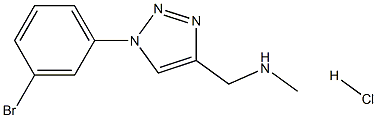 {[1-(3-bromophenyl)-1H-1,2,3-triazol-4-yl]methyl}(methyl)amine hydrochloride Structure
