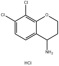 7,8-DICHLORO-3,4-DIHYDRO-2H-1-BENZOPYRAN-4-AMINE HYDROCHLORIDE Structure