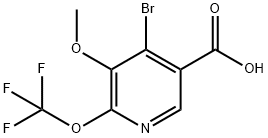 3-Pyridinecarboxylic acid, 4-bromo-5-methoxy-6-(trifluoromethoxy)- Structure