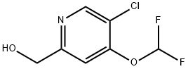 (5-chloro-4-(difluoromethoxy)pyridin-2-yl)methanol Structure