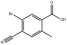 5-Bromo-4-cyano-2-methylbenzoic acid Structure