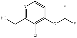 (3-chloro-4-(difluoromethoxy)pyridin-2-yl)methanol Structure