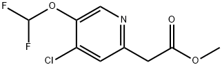 Methyl 2-(4-chloro-5-(difluoromethoxy)pyridin-2-yl)acetate Structure