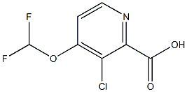 3-chloro-4-(difluoromethoxy)picolinicacid Structure