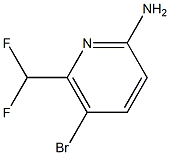 5-bromo-6-(difluoromethyl)pyridin-2-amine Structure