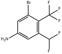 3-Bromo-5-difluoromethyl-4-(trifluoromethyl)aniline Structure