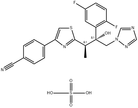 1815601-68-3 4-(2-((2R,3R)-3-(2,5-Difluorophenyl)-3-hydroxy-4-(1H-1,2,4-triazol-1-yl)butan-2-yl)thiazol-4-yl)benzonitrile sulfate