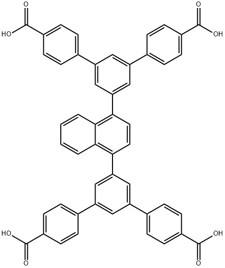 5',5''''-(naphthalene-1,4-diyl)bis(([1,1':3',1''-terphenyl]-4,4''-dicarboxylic acid)) 구조식 이미지