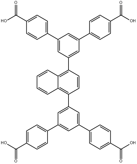 5',5''''-(naphthalene-1,4-diyl)bis(([1,1':3',1''-terphenyl]-4,4''-dicarboxylic acid)) Structure