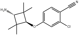 2-chloro-4-[trans-3-amino-2,2,4,4-tetramethylcyclobutoxy]benzonitrile Structure