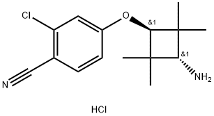 4-((1r,3r)-3-amino-2,2,4,4-tetramethylcyclobutoxy)-2-chlorobenzonitrile hydrochloride 구조식 이미지