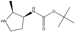 tert-butyl ((2S,3S)-2-methylpyrrolidin-3-yl)carbamate Structure