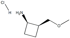 (1R,2S)-2-(methoxymethyl)cyclobutan-1-amine hydrochloride Structure
