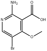 2-amino-5-bromo-4-methoxy nicotinic acid Structure