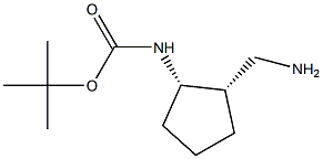 tert-butyl ((1S,2S)-2-(aminomethyl)cyclopentyl)carbamate Structure