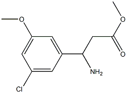 METHYL-3-AMINO-3-(3-CHLORO-5-METHOXYPHENYL)PROPANOATE Structure