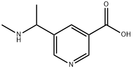 5-[1-(METHYLAMINO)ETHYL]PYRIDINE-3-CARBOXYLIC ACID Structure