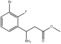 METHYL 3-AMINO-3-(3-BROMO-2-FLUOROPHENYL)PROPANOATE Structure