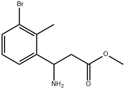 METHYL 3-AMINO-3-(3-BROMO-2-METHYLPHENYL)PROPANOATE Structure