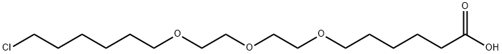 6-(2-(2-((6-Chlorohexyl)oxy)ethoxy)ethoxy)hexanoic acid Structure