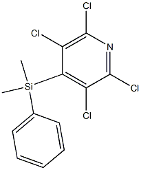 2,3,5,6-tetrachloro-4-[dimethyl(phenyl)silyl]pyridine Structure